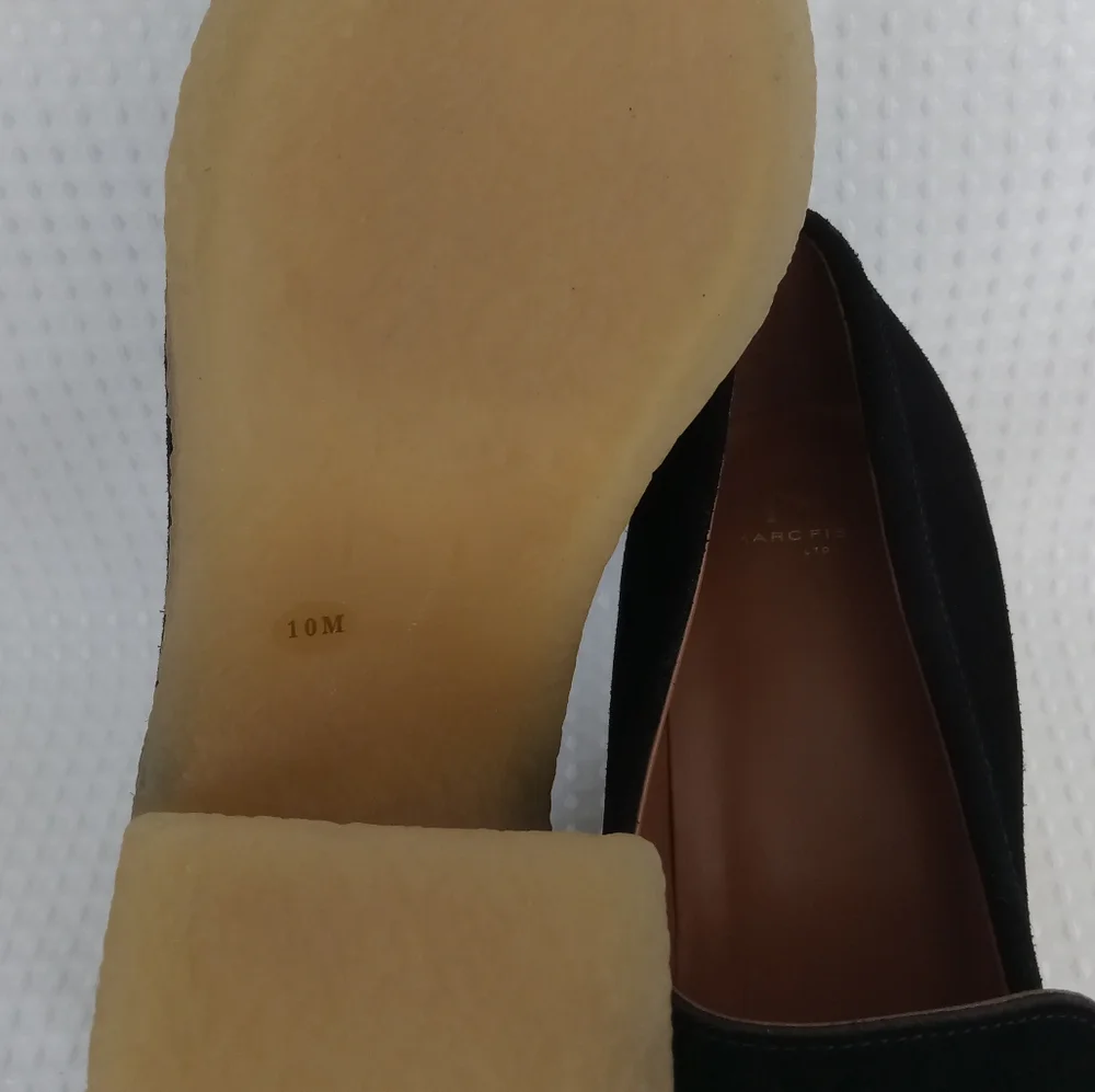 MARC FISHER LTD Women's Black Suede Lina Slip On Platform Loafer Size 10M